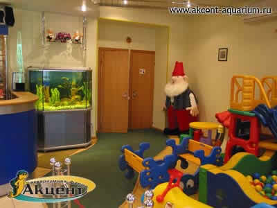 Акцент-аквариум,аквариум 400 литров панорамный,детское кафе